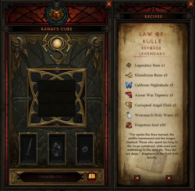 diablo 3 reforge legendary cost