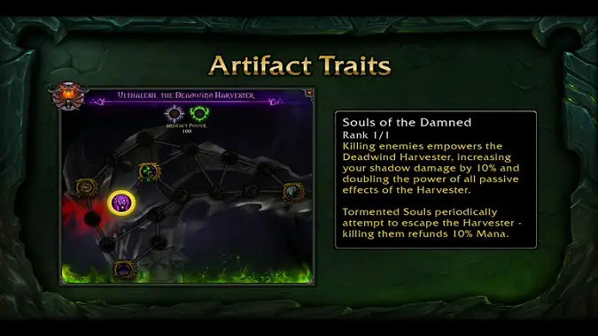 Affliction warlock artifact UI