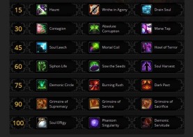 Playing with Affliction Warlock talents in Legion alpha