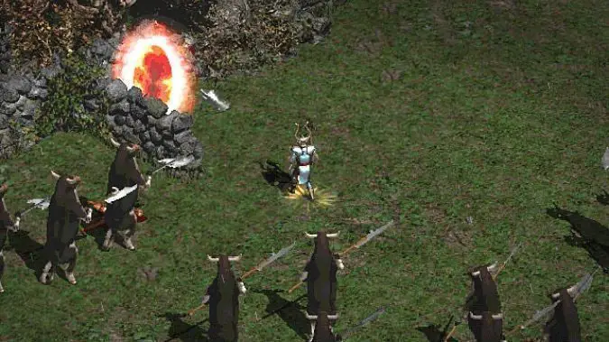 diablo 2 cow level unique