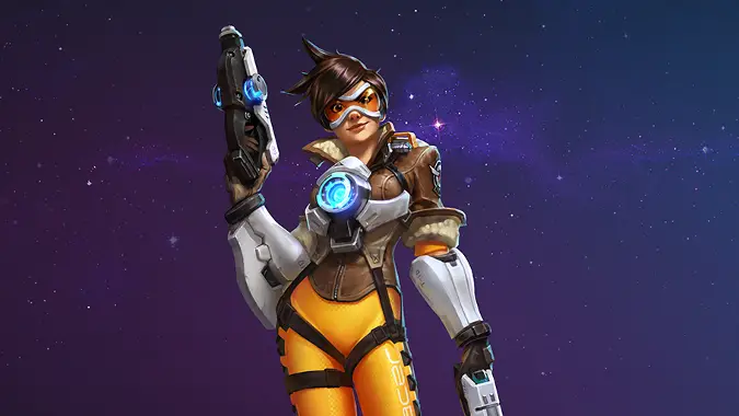 Download 4k Overwatch Tracer Classic Skin Wallpaper