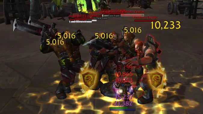 Prot Paladin fighting many mobs