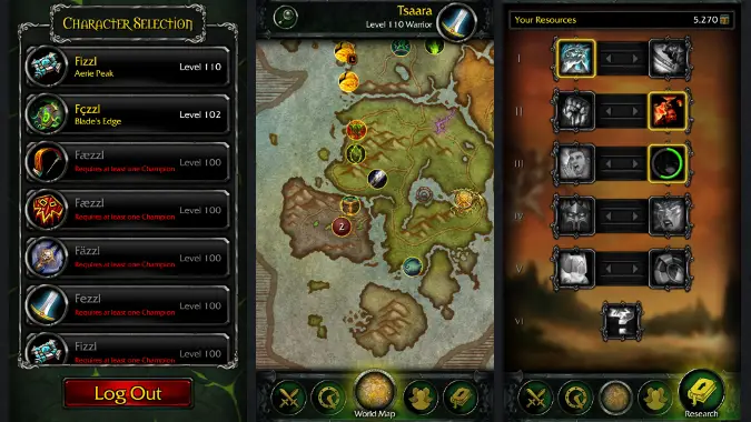 wow bfa companion app