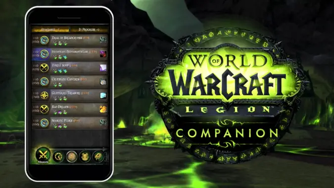 wow legion companion app