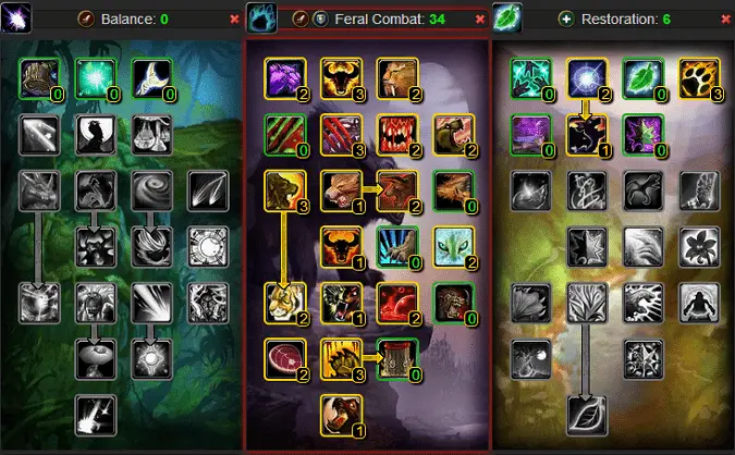 cataclysm talent trees - druid