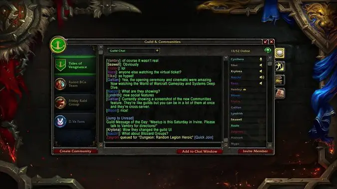 BlizzCon 2017: Voice chat integration and Communities in WoW