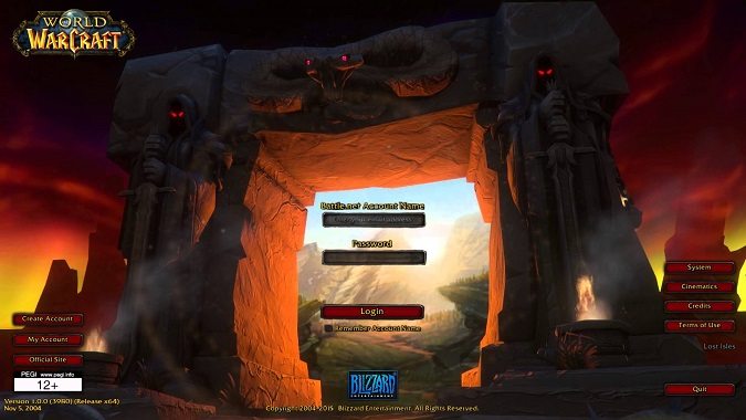 classic login screen