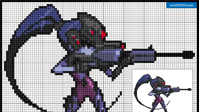 Redditor turned Overwatch sprays into easy-to-follow pixel patterns for