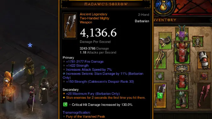 how to tell when an item is an ancient item in diablo 3