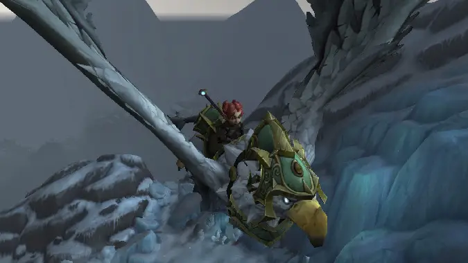 Gnome riding gryphon mount