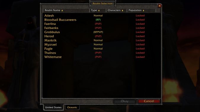 us wow server status