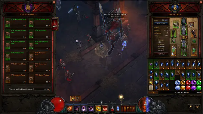 Diablo 3 PTR vendor Djank Mi'em