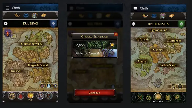 wow companion app bfa