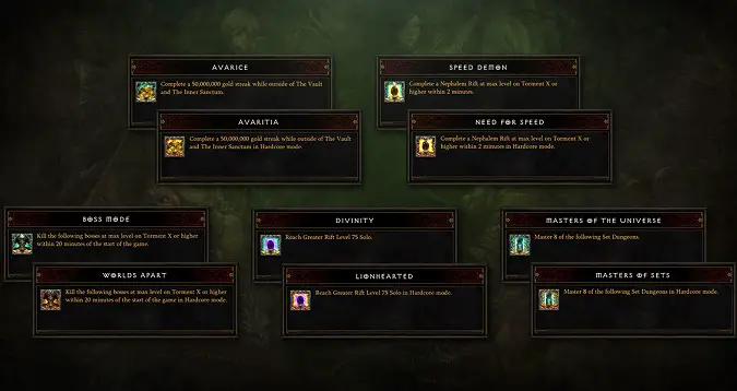 diablo 3 current seasonal sets