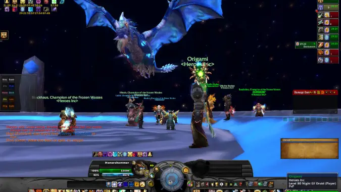 A raid group gets ready to fight Malygos in Eye of Eternity