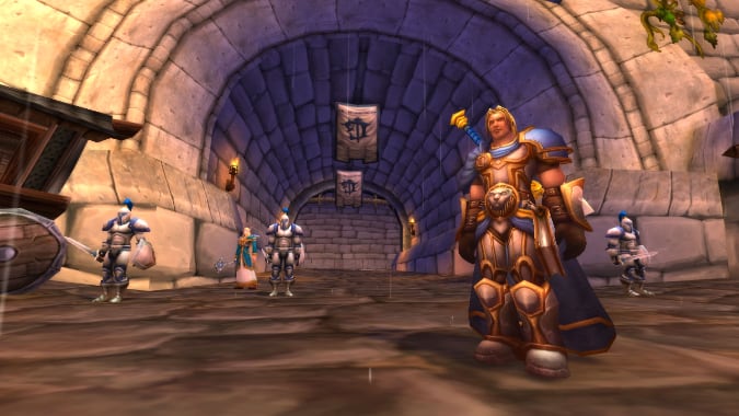 Arthas in front of the entrance to Stratholme, Culling of Stratholme Dungeon