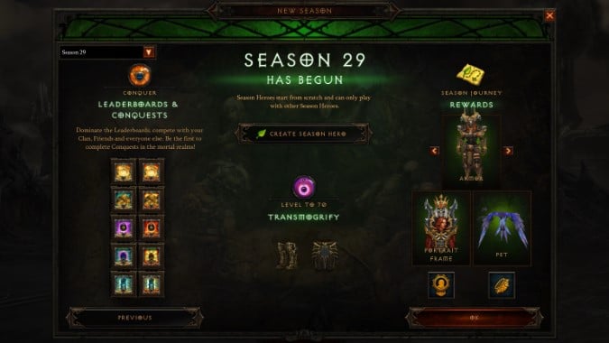 Diablo 3 Season 29 Welcome Banner