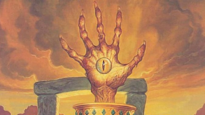 cover of Greyhawk Adventures Vecna Lives! module featuring the Eye and Hand of Vecna