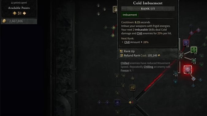 Diablo 4 max level skill refund costs