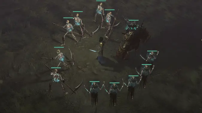 Diablo 4 Necromancer with Skeleton Army