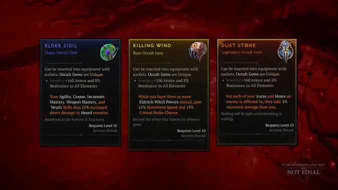 Diablo 4 Season 7 Occult Gems