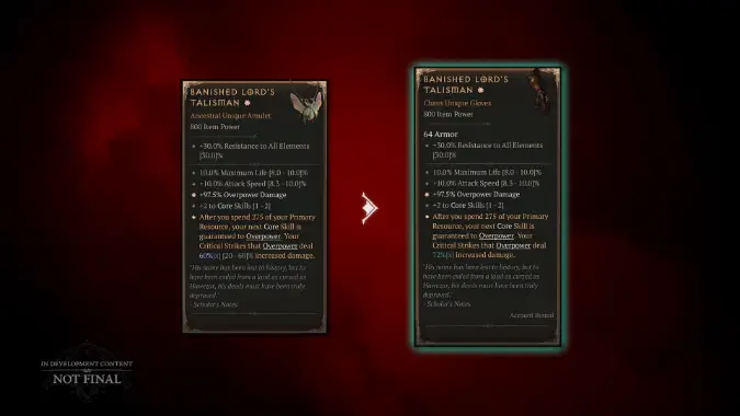 Diablo 4 Season 10 Banished Lord's Talisman Chaos Armor