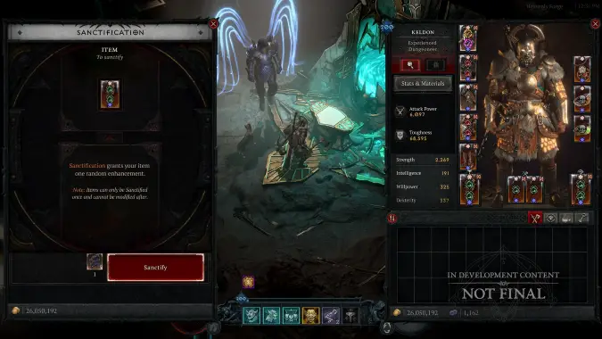 Diablo 4 Season 11 powers up gear with Sancitfication