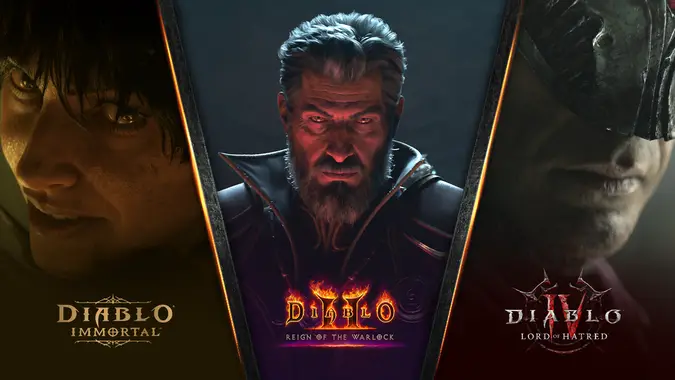 Diablo franchse new class Warlock coming to Diablo 2 Resurrected, Diablo 4, and Diablo Immortal
